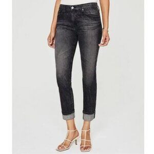 AG Ex Boyfriend Slouchy Slim Jeans in Black Roadway